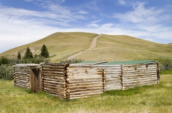 Gammel handelspost i Cypress Hills Interprovincial Park - Canada