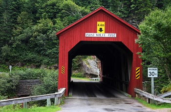 Point Wolf Bridge i Fundy National Park, New Brunswick, Canada