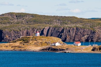 Fyrtårnet ved Fort Point i Trinity på Newfoundland, Canada
