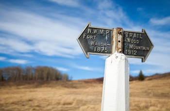 Rutemarkør til Fort Walsh National Historic Site - Saskatchewan i Canada