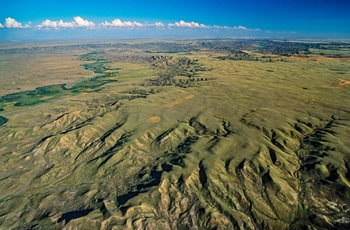 Luftfoto af Grasslands National Park - Saskatchewan i Canada
