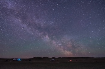 Stjernehimmel i Grasslands National Park - Saskatchewan i Canada