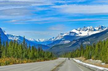 Icefields Parkway gennem Jasper Nationalpark, Alberta i Canada