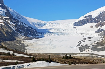 Columbia Icefield i Jasper Nationalpark, Alberta i Canada