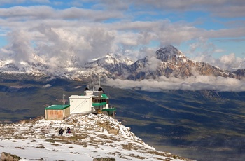Bjergstation hvor Jasper Sky Tram stopper, Alberta i Canada