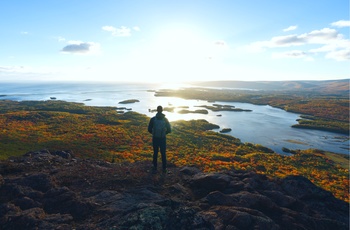 På vandretur på Breton Island i Canada 