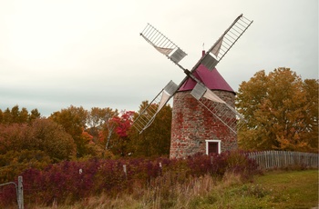 Den gamle mølle på Isle-aux-Coudres i Québec