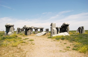 Carhenge i Nebraska er en sjov kopi af Englands Stonehenge med med amerikaner-biler