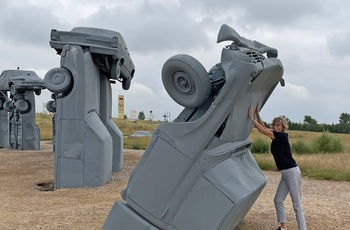 Carhenge i Nebraska, Carhenge i Nebraska er en sjov kopi af Englands Stonehenge med med amerikaner-biler