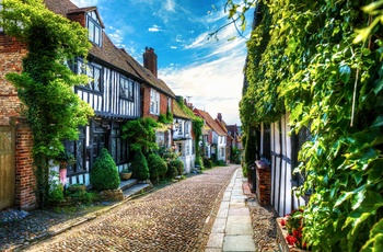 Charmerende bindingsværshuse i Rye, Sussex