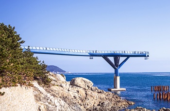 Glasgangbroen Cheongsapo Bridge Observatory nær Busan - Sydkorea