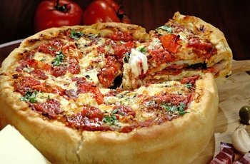 Chicago deep dish pizza