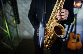 Jazz eller blues med saxofon, USA