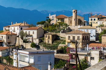 Udsigt til Chrisso, der er en landsby i Phocis - Grækenland