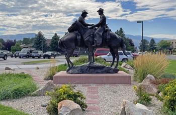 Statue / monument i "westernbyen" Cody - Wyoming