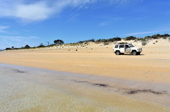 4WD på strand i Coffin Bay National Park - South Australia