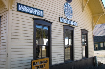 Stationsbygning i minebyen Silverton - Colorado