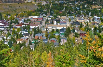 Den historiske by Georgetown i Colorado, USA