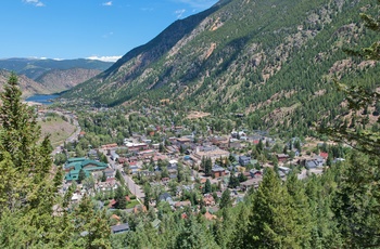 Den historiske by Georgetown i Colorado, USA