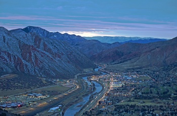 Udsigt til Glenwood Springs i Colorado - USA