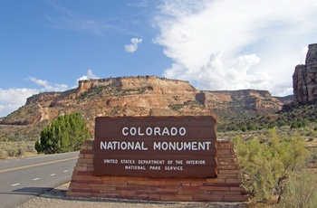 Skilt til Colorado National Monument - USA