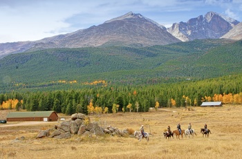 Ridetur i Rocky Mountain National Park, Colorado i USA