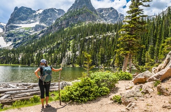 Vandring i Rocky Mountain National Park, Colorado i USA