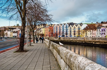 Cork og floden Lee på en efterårsdag - Irland