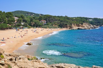 Strand ved Platja d’Aro, Costa Brava i Spanien