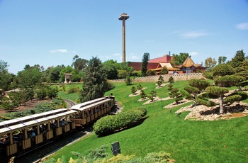 Lille tog i Port Aventura, Costa Dorada i Spanien