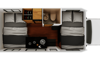 Cruise America C21 Night-Floorplan