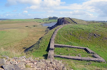 Hadrians Wall i Lake District, Cumbria i England