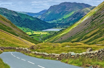 Kirkstone bjergpas i Lake District, Cumbria i England