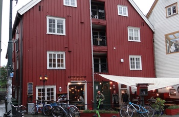 Cafe på Bakklandet i Trondheim