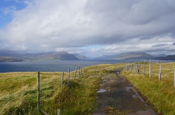 Udsigt til Streymoy og Eysturoy fra Nólsoy, Færøerne