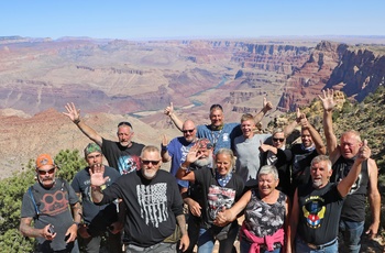 MC Route 66 og Arizona - Gruppebillede ved Grand Canyon