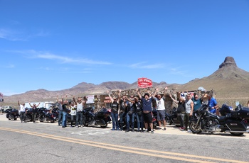 MC Route 66 og Arizona - MC grupperne er samlet til gruppebillede på Route 66