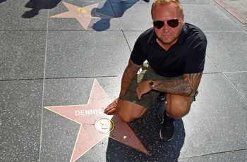 MC Route 66 og Arizona - Dennis på Walk of Fame i Los Angeles i Californien