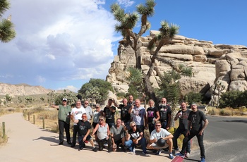 MC Route 66 og Arizona - Gruppebillede i Joshua National Park