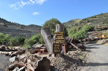 MC Route 66 og Arizona - Gammel guldmine i ørkenstaten Arizona