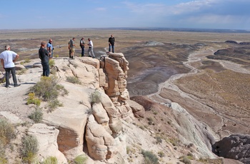 MC Route 66 og Arizona - Udsigtspunkt i Petrified Forest National Park i Arizona