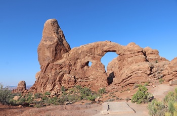 MC Route 66 og Arizona - Klippeformationer i Arches National Park