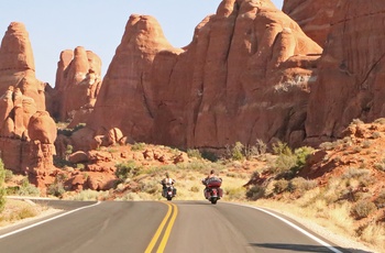 MC Route 66 og Arizona - mc kørsel gennem Arches National Park