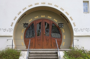 Eksempel på arkitektur i kunstnerkolonien på Mathildenhöhe i Darmstadt - Midttyskland
