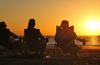 Solnedgang på Mindi Beach i Darwin - Australien