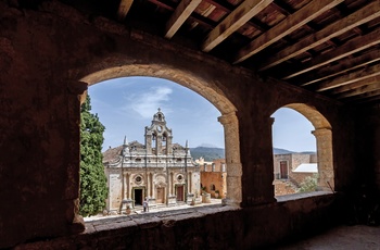 Den ældste kirke i Arkadi klosteret i Rethymnon på Kreta