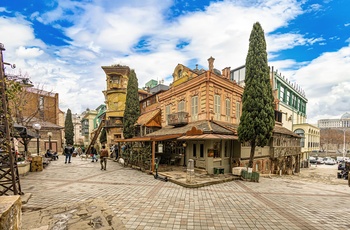 Den gamle bydel i Tbilisi - hovedstaden i Georgien