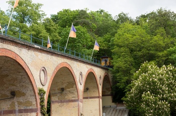 Den vanddrevne kabelbane Nerobergbahn i Wiesbaden i Tyskland