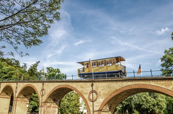 Den vanddrevne kabelbane Nerobergbahn i Wiesbaden i Tyskland