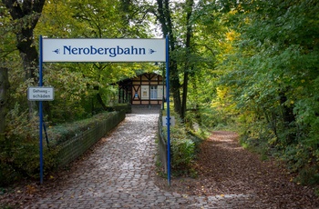 Den vanddrevne kabelbane Nerobergbahn i Wiesbaden i Tyskland